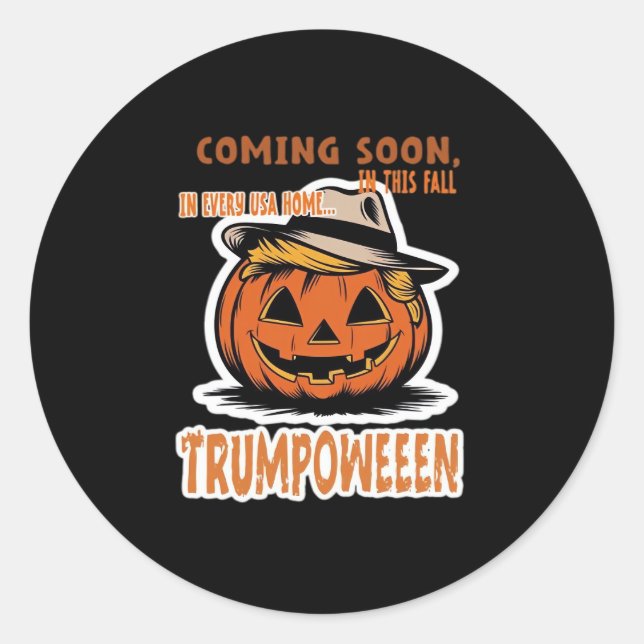 Donald's Trumpkin Pumpkin - Halloween Classic Runder Aufkleber (Vorderseite)