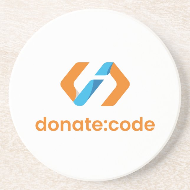 donate:code Sandstone Untersetzer (Vorne)