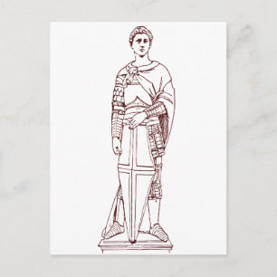 Donatellos Sankt Georg - Renaissance-Skulptur Feiertagspostkarte