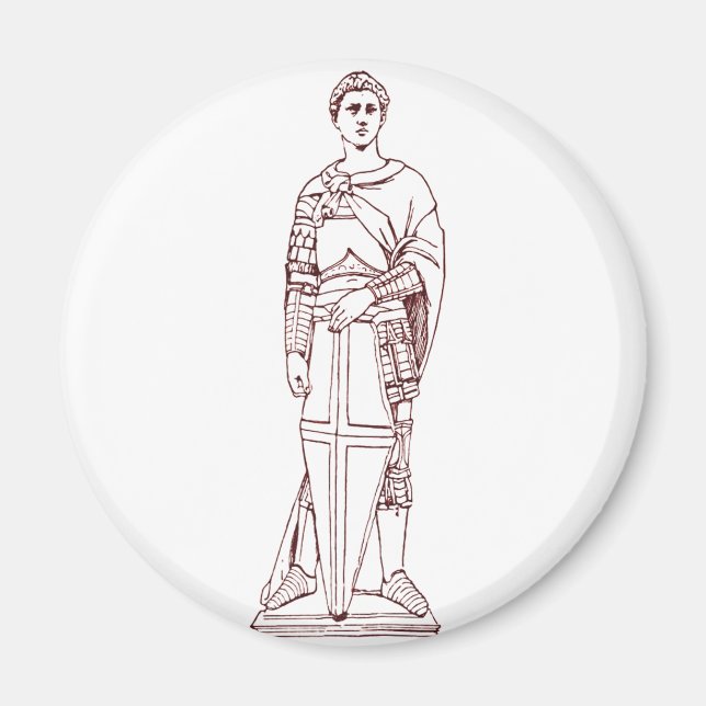 Donatellos Sankt Georg - Renaissance-Skulptur Magnet (Vorne)