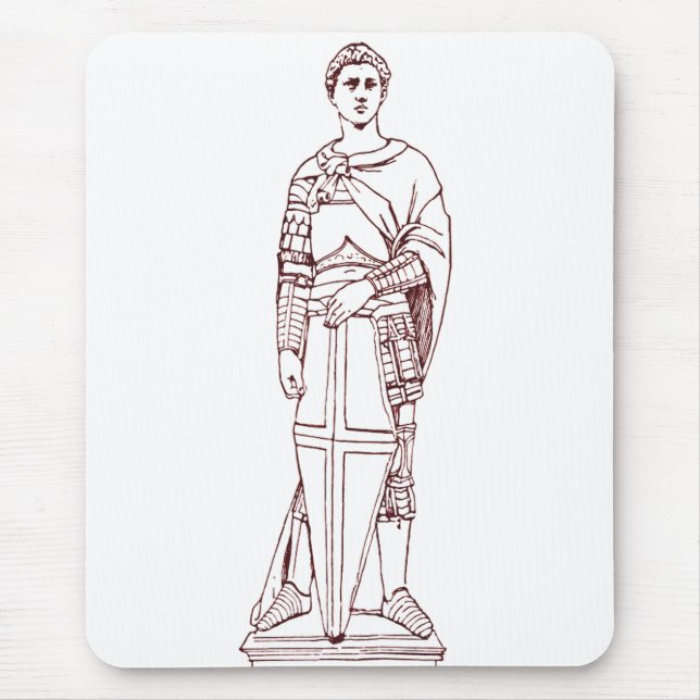 Donatellos Sankt Georg - Renaissance-Skulptur Mousepad (Vorne)