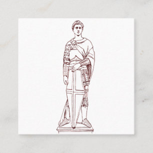 Donatellos Sankt Georg - Renaissance-Skulptur Quadratische Visitenkarte