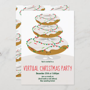 Donau Lights White Virtual Christmas Party Einladung