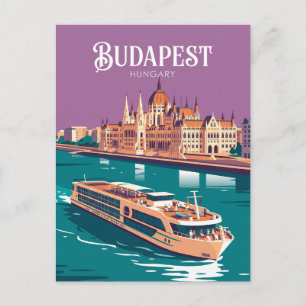 Donau Ungarn Postkarte