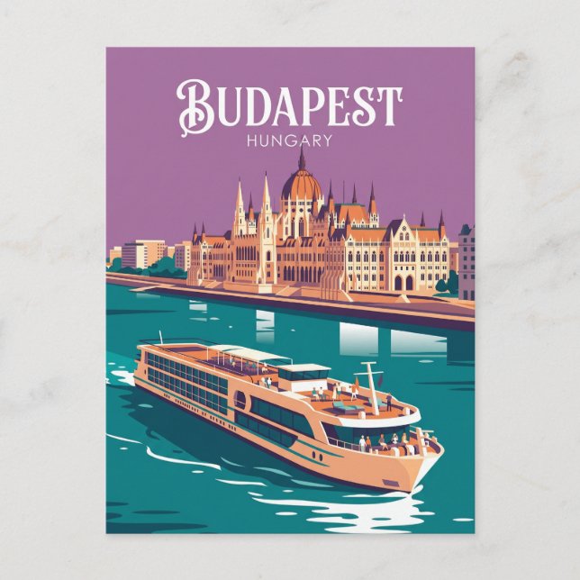 Donau Ungarn Postkarte (Vorderseite)