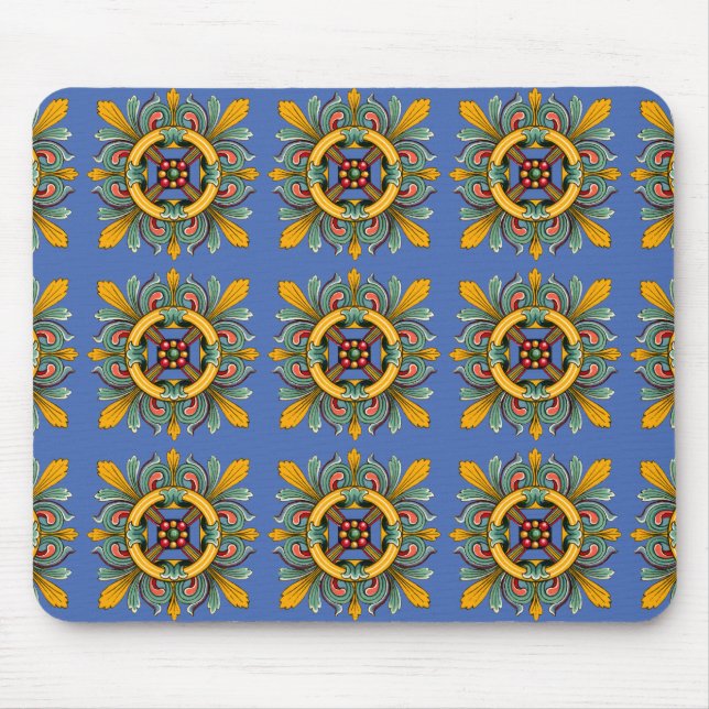Donau-Viktorianische Fliesengestaltung Mousepad (Vorne)