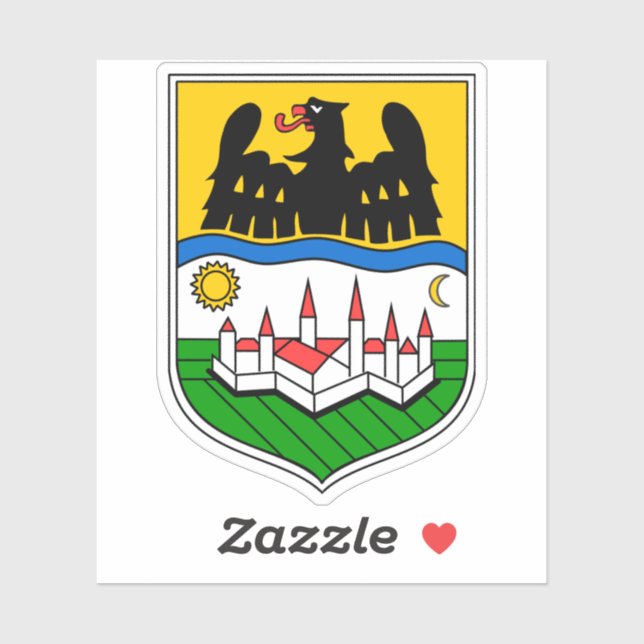 Donauschwaben Arms Custom-Cut Vinyl Sticker (Blatt)