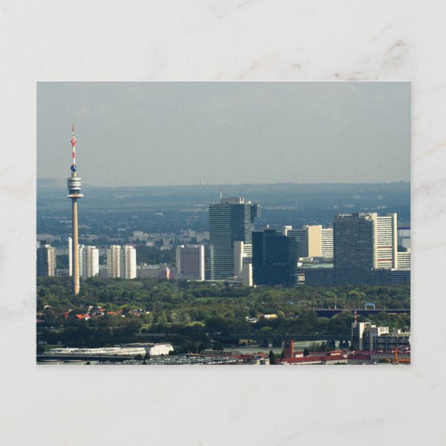 Donauturm und UNO-Stadt Postkarte (Vorderseite)