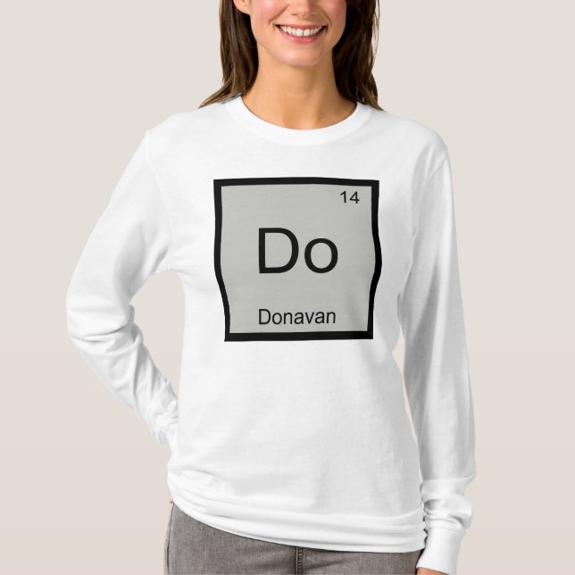 Donavan Name Chemistry Element Periodische Tabelle T-Shirt (Vorderseite)