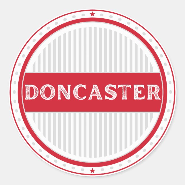 Doncaster City Pride Emblem – Englische Identität Runder Aufkleber (Vorderseite)