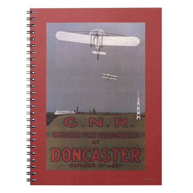 Doncaster, England - Erste Flugrennen Notizblock (Vorderseite)