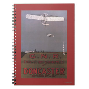 Doncaster, England - erste Luftfahrt-Rennen Notizblock