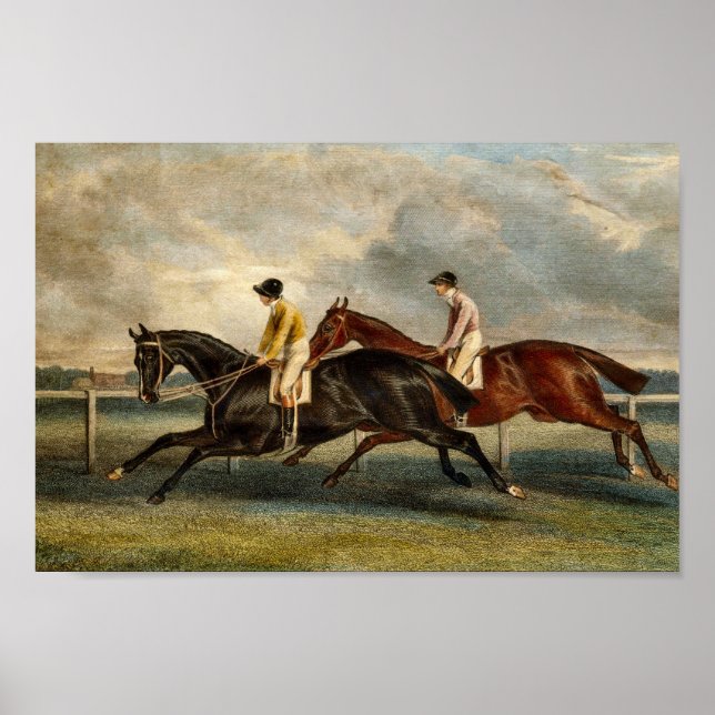 Doncaster St. Leger 1840 Vintages Pferderennen Poster (Vorne)