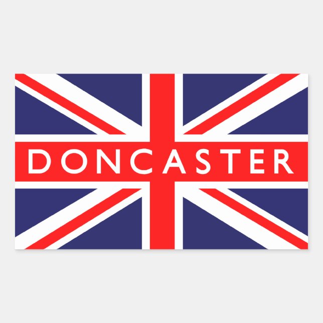Doncaster UK-Flagge Rechteckiger Aufkleber (Vorderseite)