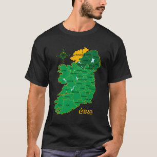 Donegal Ireland Landkreis Map Eire Irish Travel T-Shirt