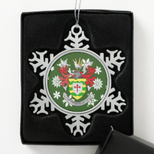 Donegal Ireland Wappen Irish Schneeflocken Zinn-Ornament