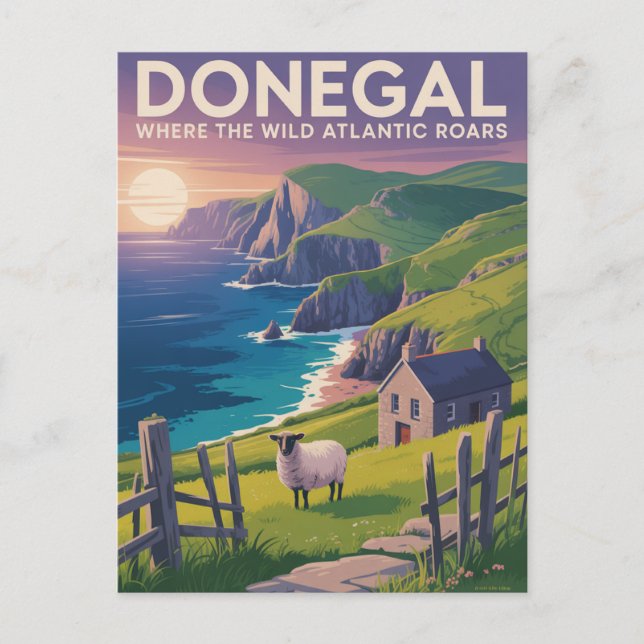 Donegal Irland Feiertagspostkarte (Vorderseite)