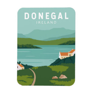 Donegal Irland Retro Reise Kunst Vintage Magnet