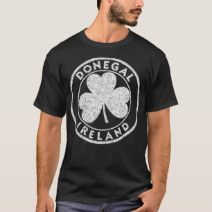 Donegal Irland Vintage-Shamrock-Schild abgenutzt W T-Shirt