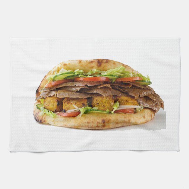 "Doner Kebab" Entwurfs-Geschirrtuch Handtuch (Horizontal)