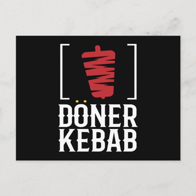 Döner Kebab Kebab Rotisserie Snack Postkarte (Vorderseite)
