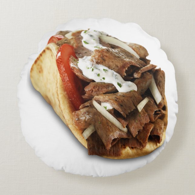 DONER KEBAB RUNDES KISSEN (Vorderseite)