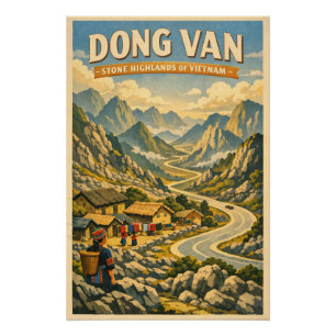 Dongvan Karst Plateau, Ha Giang, Vietnam Poster