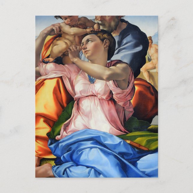 Doni Tondo, Doni Madona (Detail), Michelangelo, 15 Postkarte (Vorderseite)