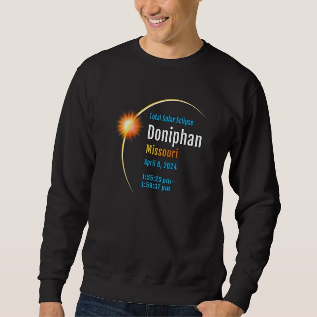 Doniphan Missouri Total Solar Eclipse 2024 1 Sweatshirt (Vorderseite)