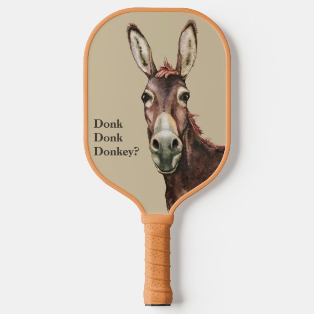 Donk Donkey, der Sie auf Ihrem Pickleball Schläger (Vorderseite)