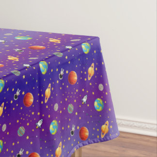 Donkerblauw Heelal Tafelkleed met Planeten&Sterren Tischdecke