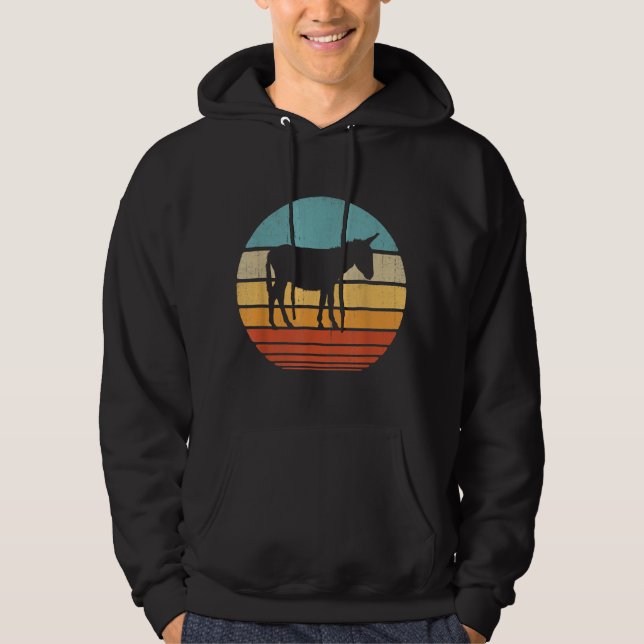 Donkey 60er 70er gibt Bauer Männer Landwirtschaft Hoodie (Vorderseite)