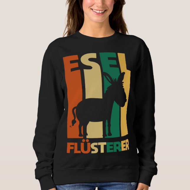 Donkey Agricultural Livestock Zoo Animal Donkey Re Sweatshirt (Vorderseite)