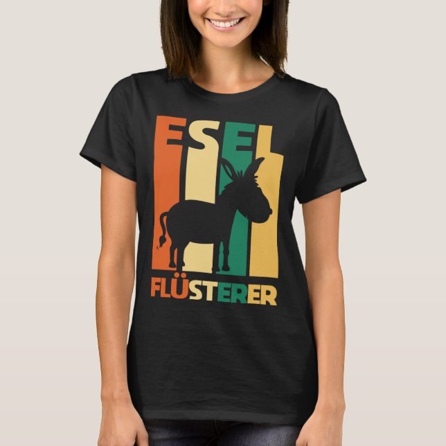 Donkey Agricultural Livestock Zoo Animal Donkey Re T-Shirt (Vorderseite)