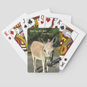 Donkey Animal Looking Wanderlustige personalisiere Spielkarten