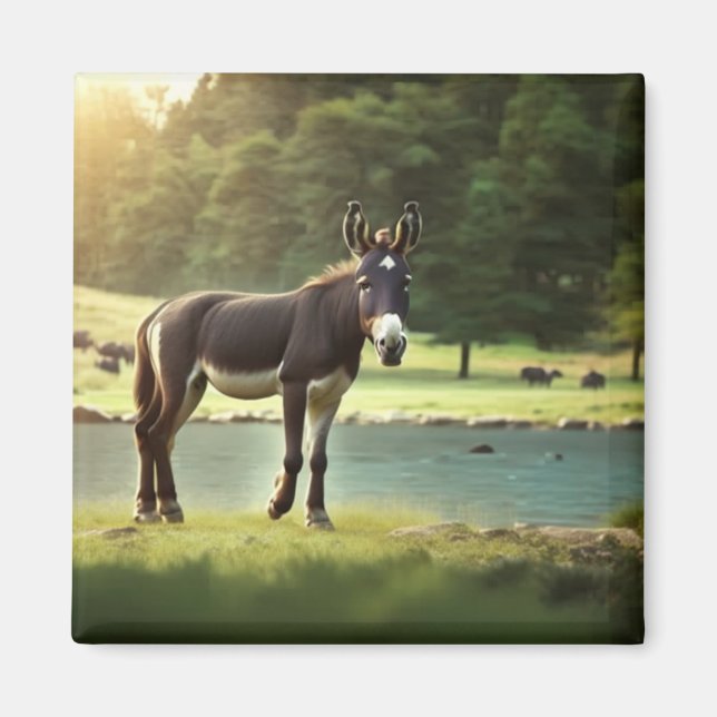 Donkey, Asinus, Jackass, Mule, Burro, WildAss Magnet (Vorne)