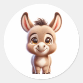 Donkey-Aufkleber Runder Aufkleber