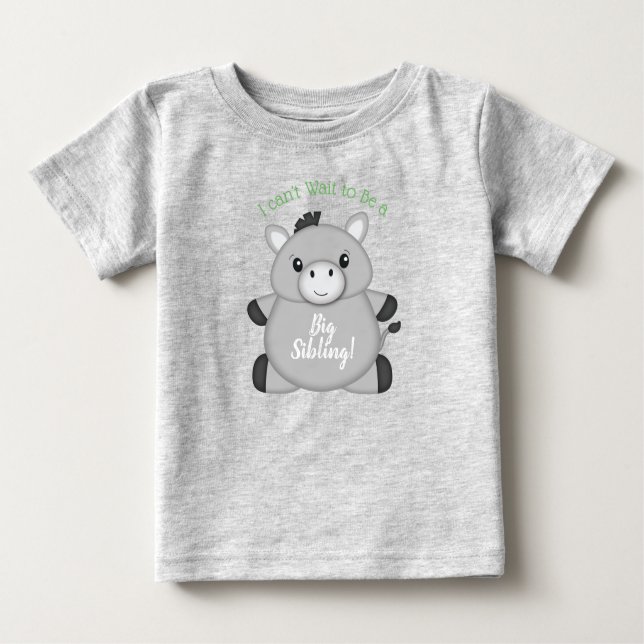 Donkey Baby Shower Green Baby T-shirt (Vorderseite)