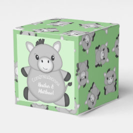 Donkey Baby Shower Green Geschenkschachtel