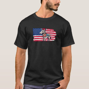 Donkey Bauer American Flag Funny Amerikanische Una T-Shirt