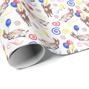 Donkey Birthday Wrapping Paper Geschenkpapier