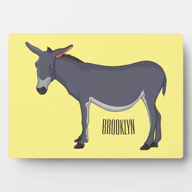 Donkey Cartoon Fotoplatte (Vorderseite)