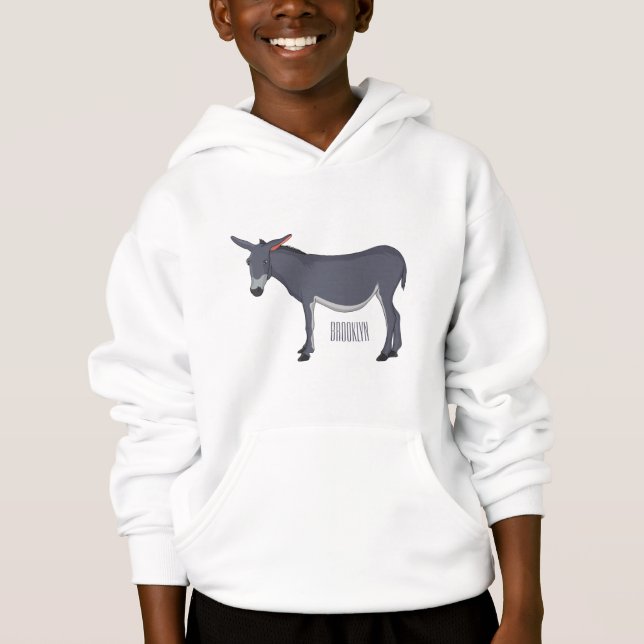 Donkey Cartoon Hoodie (Vorderseite)
