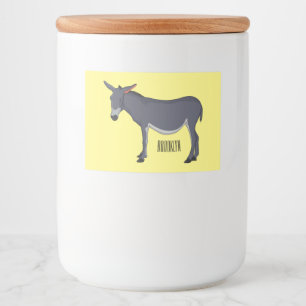 Donkey Cartoon Lebensmitteletikett
