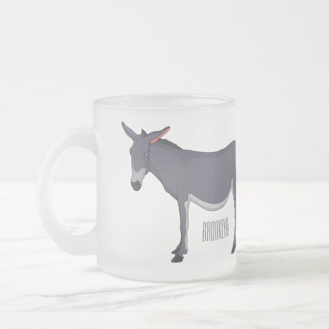 Donkey Cartoon Mattglastasse (Links)