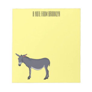 Donkey Cartoon Notizblock