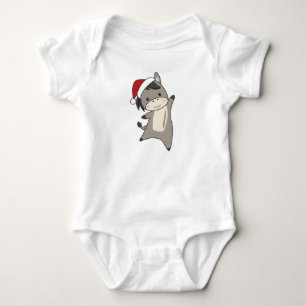 Donkey Christmas Donkeys Wintertiere Baby Strampler