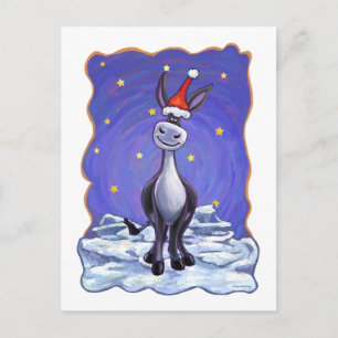 Donkey Christmas Feiertagspostkarte