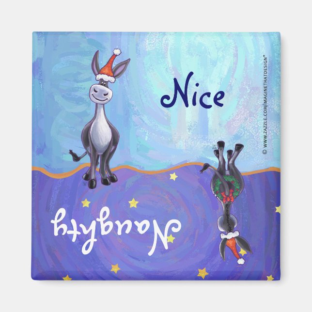 Donkey Christmas Magnet (Vorne)