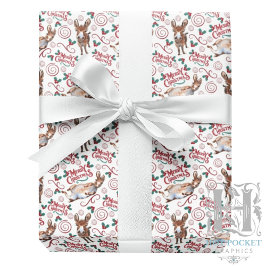 Donkey Christmas Wrapping Paper Geschenkpapier